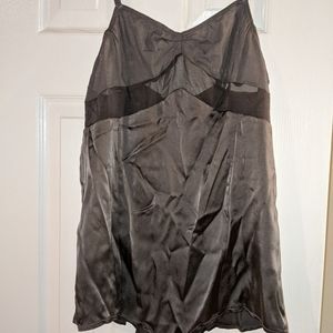 Araks grey silk bodysuit M NWT